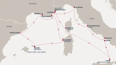 Routenverlauf Eine „Extended Journey“ von den Küsten Kataloniens ins lebhafte Marseille