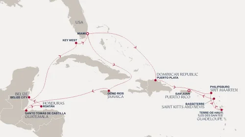 Routengrafik Eine „Extended Journey“ zu alten Wundern und faszinierenden Küsten