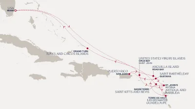 Routenverlauf Eine „Extended Journey“ zu wunderschönen Inseln und geschichtsträchtigen Küsten