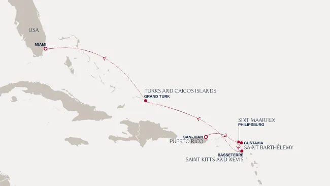 Routenverlauf Eine Reise zu tropischer Magie und maritimen Entdeckungen