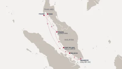 Routenverlauf Eine Reise zu pulsierenden Städten und ruhigen Stränden