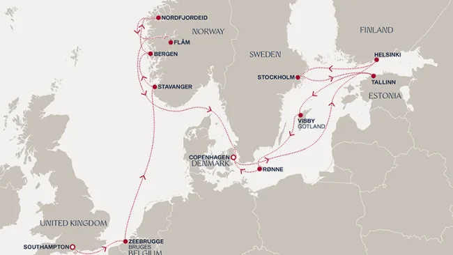Routenverlauf Eine „Extended Journey“ voller nordischer Eleganz und zeitloser Küstenschönheit