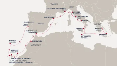 Routenverlauf Eine „Extended Journey“ vom ruhigen Mittelmeer zu den wilden Küsten des Atlantiks