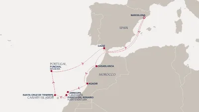 Routenverlauf Eine Reise von mediterranem Flair zur Pracht des Atlantiks