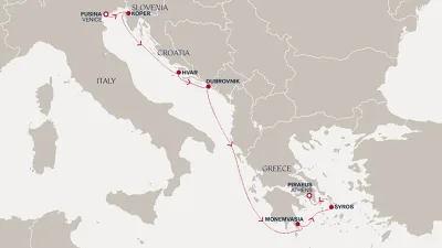 Routenverlauf Eine Reise zu schimmernden Piazze, nach Lavendel duftenden Hügeln und byzantinischer Pracht