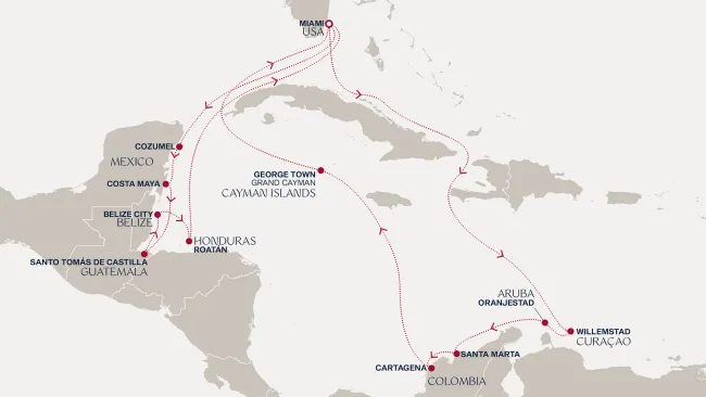Routenverlauf Eine „Extended Journey“ zu historischen Stätten und sanften Meeresbrisen