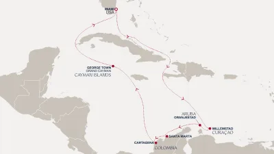 Routenverlauf Eine Reise zu karibischem Charme und spektakulären Naturlandschaften