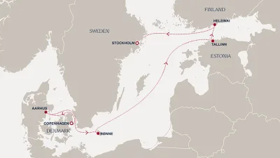 Routenverlauf Eine Reise zu den Hauptstädten, Inseln und dem zeitlosen maritimen Erbe Nordeuropas