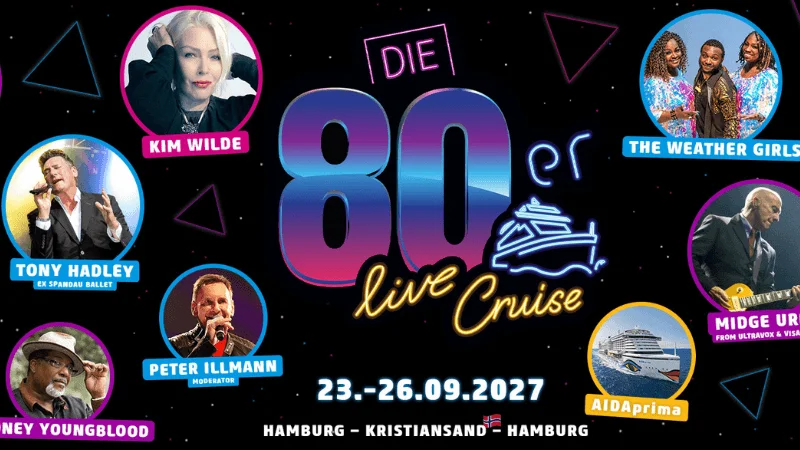 Routenverlauf Die 80er live Cruise 2027