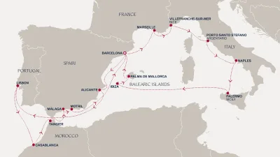 Routenverlauf Eine „Extended Journey“ zu mediterranen Wundern und sonnenverwöhnten Orten