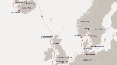 Routenverlauf Eine „Extended Journey“ voller schottischem Charme, isländischer Ruhe und englischer Sehenswürdigkeiten