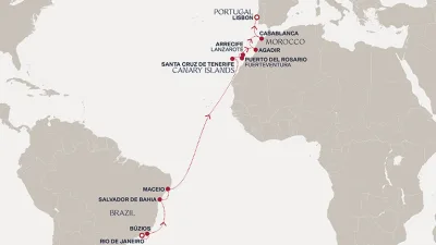 Routenverlauf Eine „Grand Journey“ zu den Rhythmen und Kulturen des Atlantiks