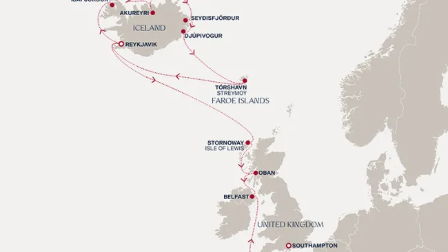 Routenverlauf Eine „Extended Journey“ zu wilden Fjorden, Gletscherlagunen und gälischem Kulturerbe