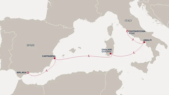 Routenverlauf Eine Reise zu spektakulären Küsten, Inselwelten und andalusischem Flair
