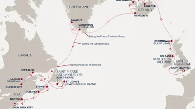Routenverlauf Eine „Grand Journey“ von britischen Reizen zu den Wundern New Yorks