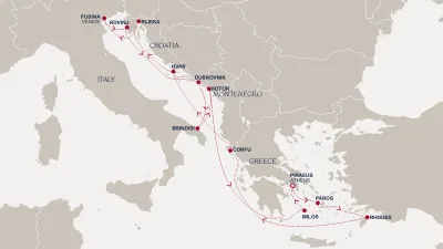 Routenverlauf Eine „Extended Journey“ zu marmornen Städten und saphirblauen Wellen