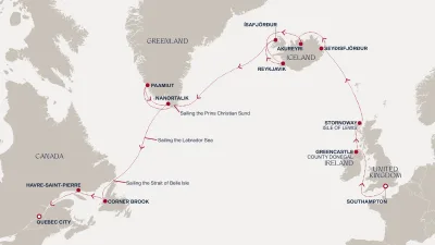 Routenverlauf Eine „Grand Journey“ zu den Wundern des Nordens, geothermalen Quellen und unberührten Küsten