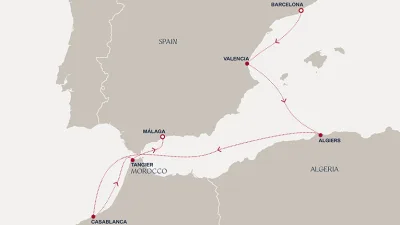 Routenverlauf Eine Reise durch Jahrhunderte mediterranen Erbes und maurischer Kultur