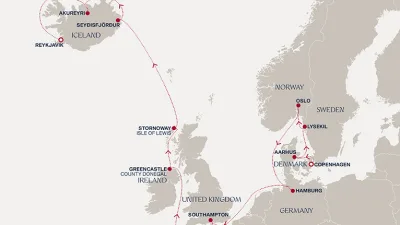 Routenverlauf Eine „Extended Journey“ zu den Küsten des Nordens und durch eisige Gefilde