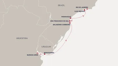 Routenverlauf Eine Reise in die brasilianische Sonne und zu den Rhythmen der Tropen