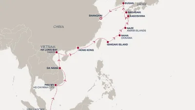 Routenverlauf Eine „Extended Journey“ von Singapurs Wundern bis zu Shanghais Wolkenkratzern